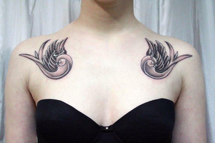 Swallow tattoo design with