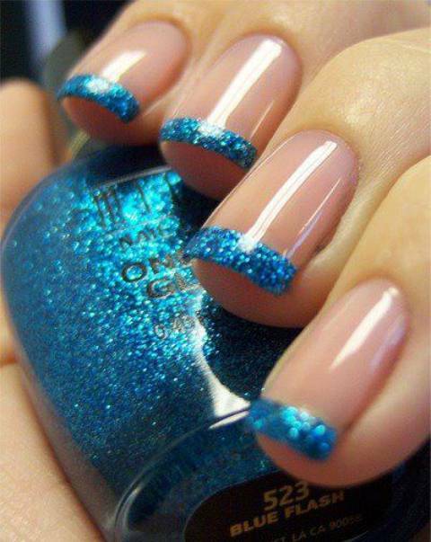 Blue nail designs 2012 by eid,wedding and valentine day