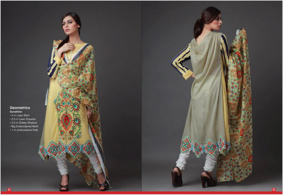Thread Line By Orient Textiles New Lawn Catalog 2013-2014 for Girls