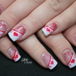 latest valentine day Nails Easy Design 2013
