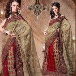 Hand made Embroidered Lehenga type Saree collection 2012