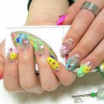 nail art designs for multi colours