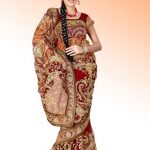 hot bridal wear saree design 2012 for women