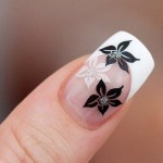 simple flowery nail art design 2012