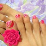 Flower pictures of toenail designs