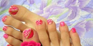 Flower pictures of toenail designs