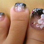 cool nail art design toes nail art made like flowers