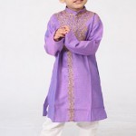 New Purple kids outfits design for Eid ul Azha
