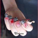 Latest Party made charming Sakura Eid Nail Designs 2012 For Girls