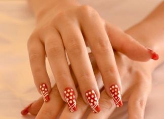 Latest Party made charming Sakura Eid Nail Designs 2012 For Girls