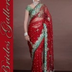 Designer wedding sarees Red Bridal Saree Design 2013 by Brides Galleria