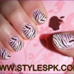 Zebra Stylish and colorful Print Nails Art Design 2013 (16)