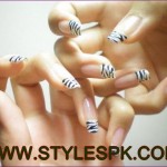 Zebra Stylish and colorful Print Nails Art Design 2013 (26)