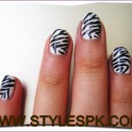 Zebra Stylish and colorful Print Nails Art Design 2013 (26)