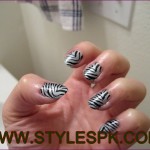 Best Zebra Stylish and colorful Print Nails Art Design