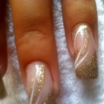 Cute Golden Easy Nails Design Collection 2013 For Girls (8)