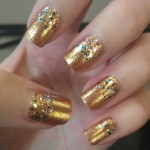 Cute Golden Easy Nails Design Collection 2013 For Girls (11)
