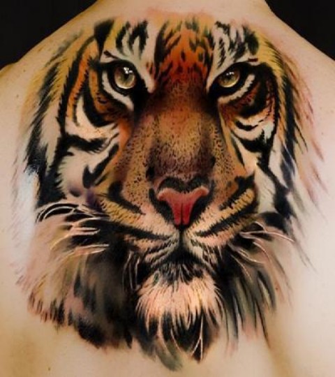 Latest 3D Tiger Tattoos Body Designs 2013-14 for Men 09