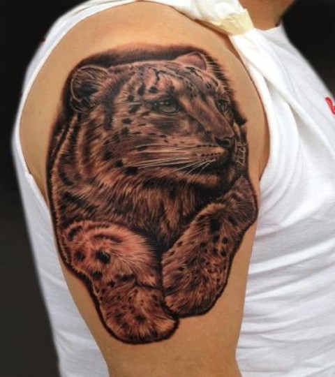 Latest 3D Tiger Tattoos Body Designs 2013-14 for Men 02