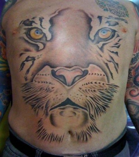 Latest 3D Tiger Tattoos Body Designs 2013-14 for Men 03