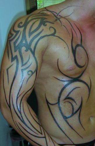 chest and shoulder tattoos for men