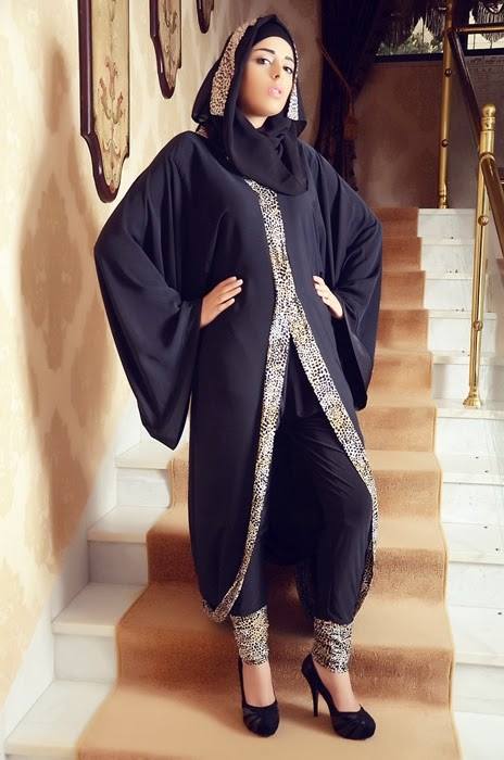 Latest Islamic Abaya Designs 2014 by Alkaram Qadri