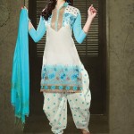 new GREEN & PINK SEMI COTTON PATIALA SUIT