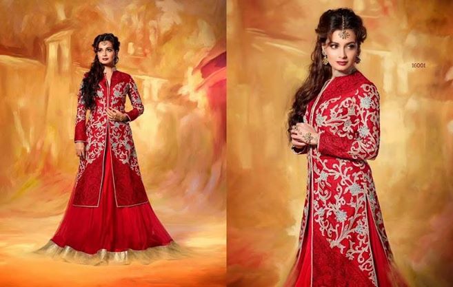 Actress Diya Mirza Wedding Dresses 2015 by Bismi Boutique (2)