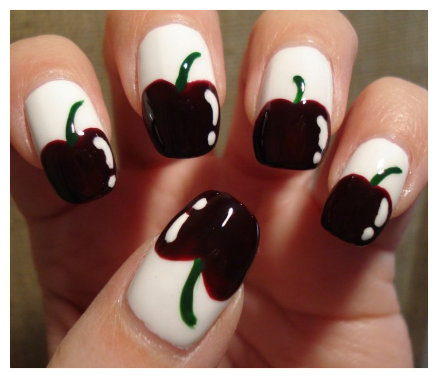 Apple Fruit Nail Designs simple nails
