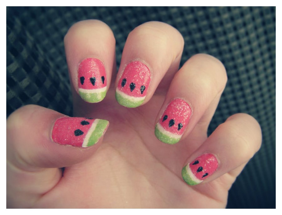 Simple Fruit Nail Designs for Girls
