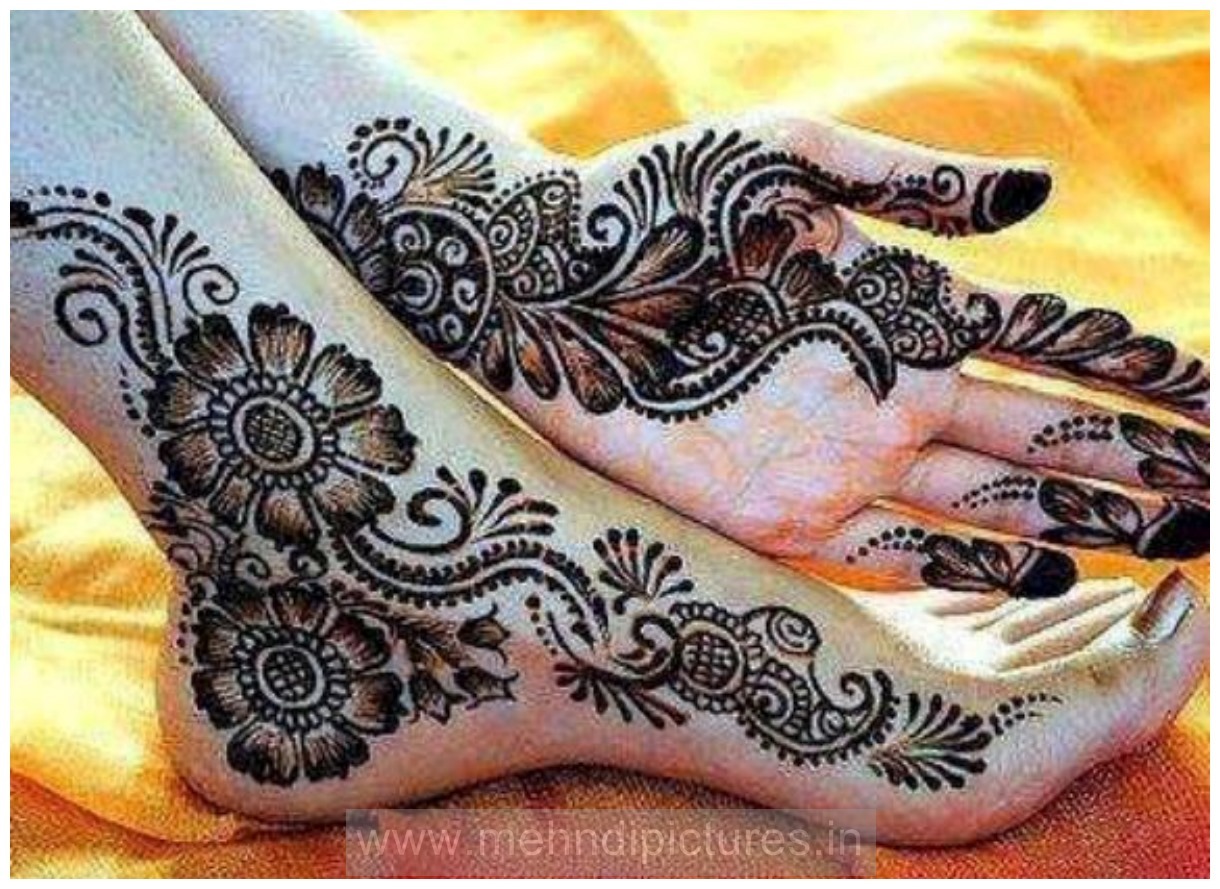 Hand Feet Karva Chauth Mehndi Design