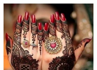 Stylish Hand Karva Chauth Mehndi Design